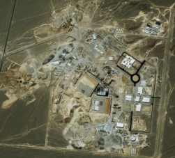 Immagine satellitare dell'impianto nucleare di Natanz